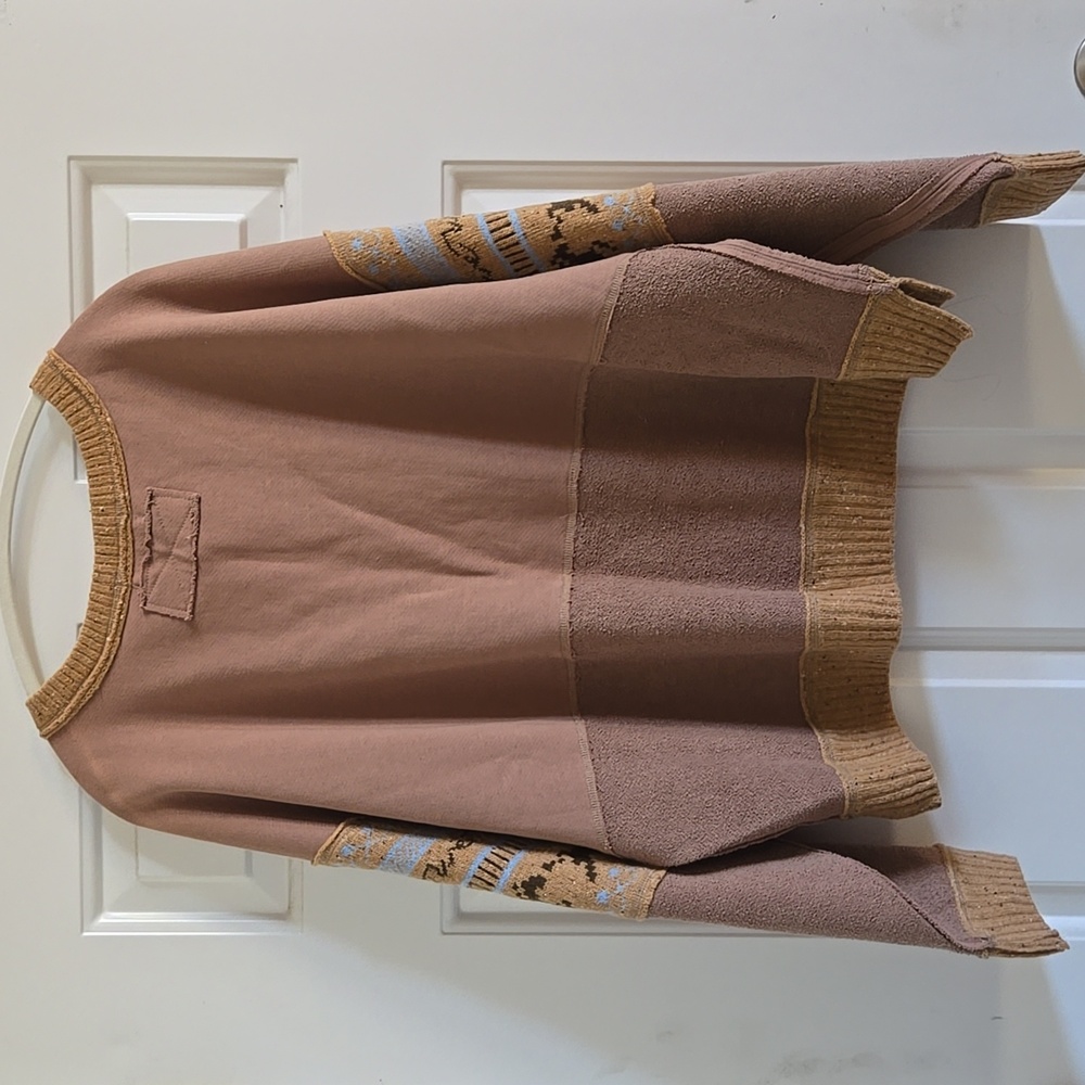 Free People Running Wild Equestrian Western Horse Sweater Women's XL NWT - Picture 4 of 15